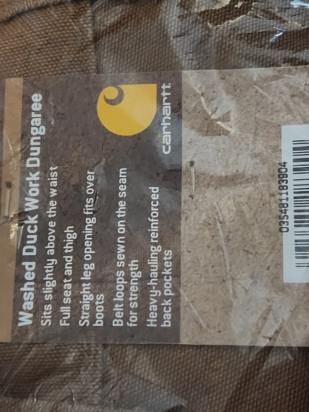 Carhartt Men's Loose Fit Dungarees - Brown - Brand New - Picture 2 of 5
